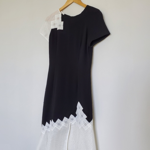 Jonathan Simkhai Mesh Trimmed Crepe Dress Size 4 - Picture 9 of 16